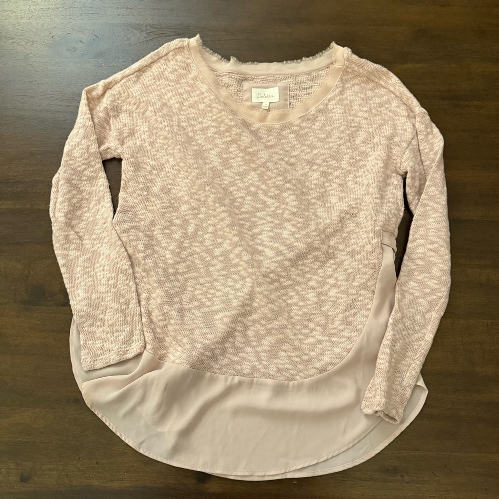 Deletta‎ Anthropologie Women's Blush Patterned Sweatshirt